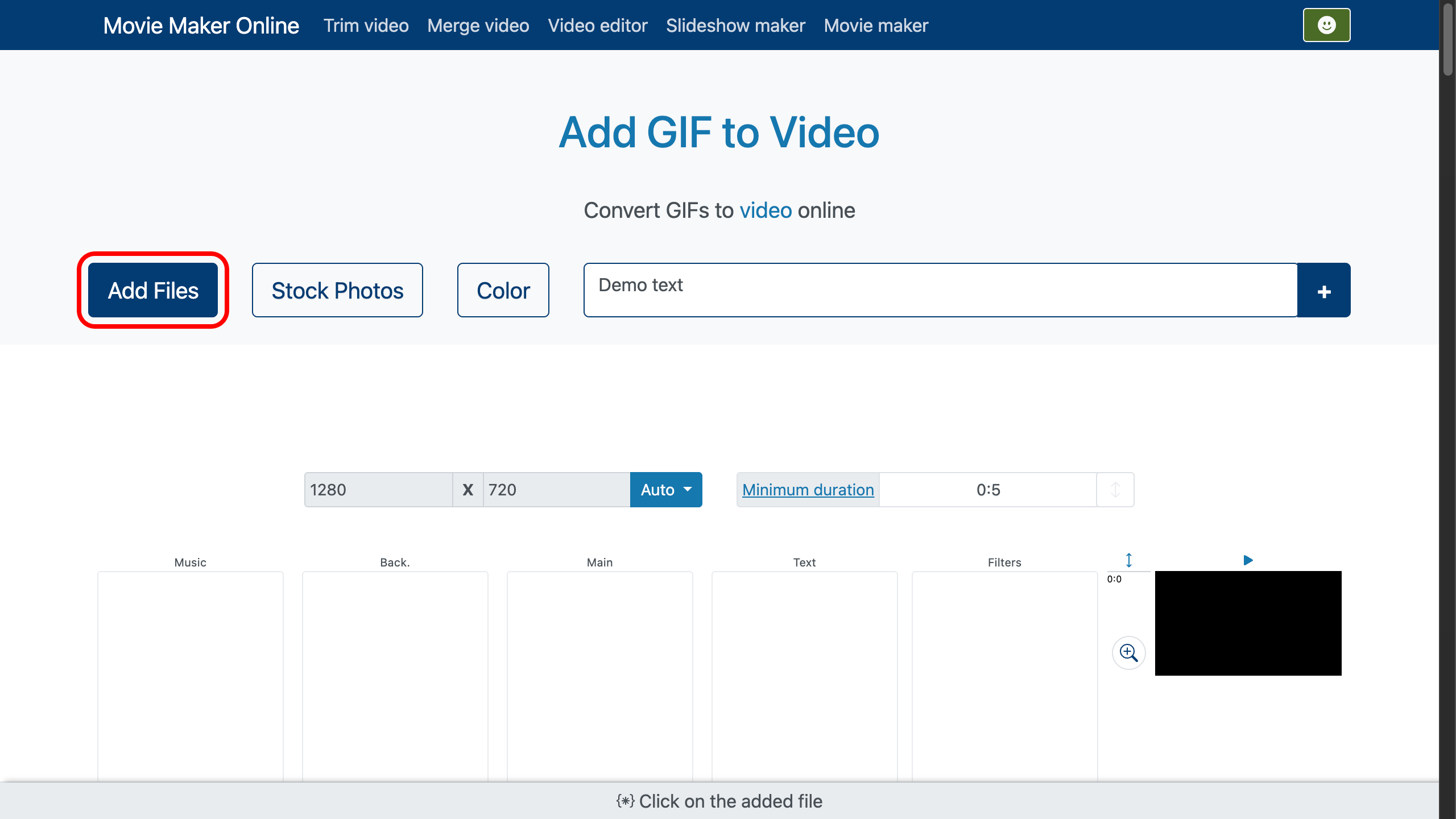 แปลงวิดีโอเป็น GIF - อัปโหลด GIF ของคุณไปยังโปรแกรมตัดต่อวิดีโอ